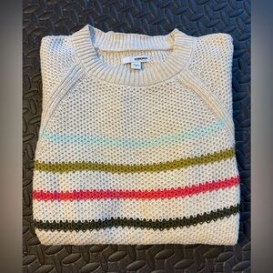 💚Sonoma Women's Striped Sweater - Cream, Green, Coral